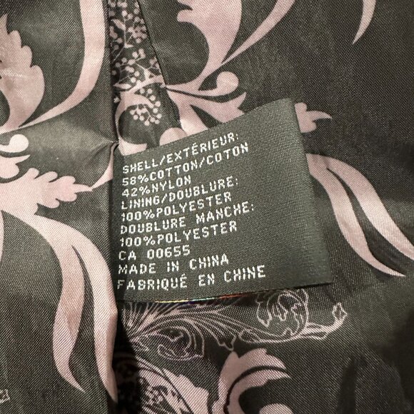 Black Casual Jacket Womans Size Small Full Zip Hidden Hood Elastic Waist - Picture 8 of 11